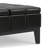 Dover 36"W Upholstered Vegan Leather Contemporary Square Coffee Table Storage Ottoman with Split Lift-Top-1251531347