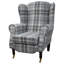 Grey Tartan Fireside Armchair-95847150