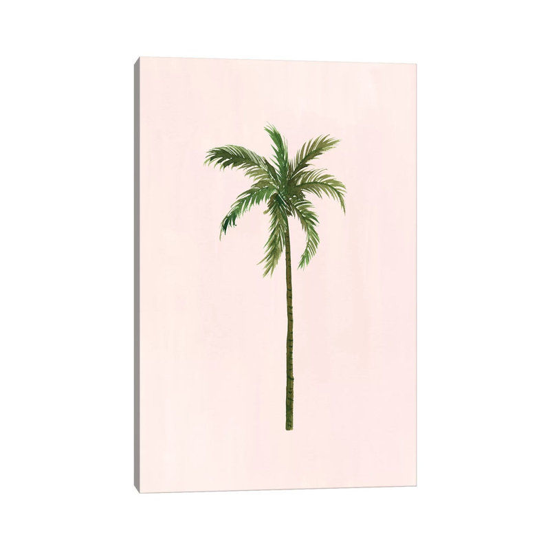 Palmier - reproduction sur toile tendue, H 12 po x l 8 po x P 0,75 po