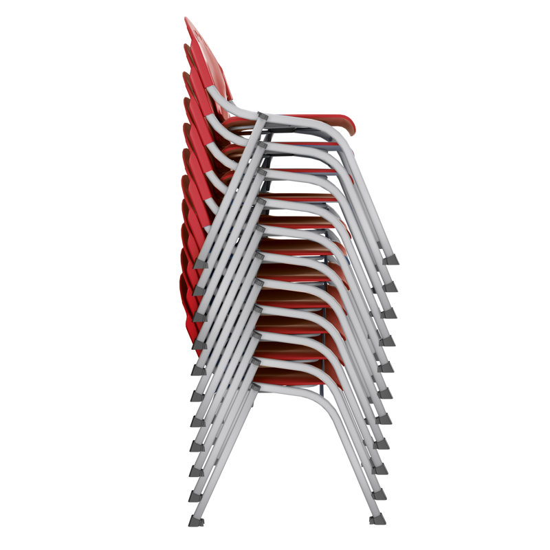 Chaise empilable sans accoudoirs Regency Rico Classroom, Rouge, Non