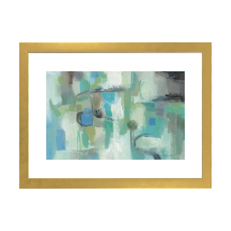 «Mountain Spring II» par Silvia Vassileva - reproduction d'art, H 24 po x l 32 po x P 1 po, Papier encadré doré, Blanc