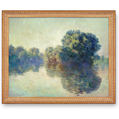 «La seine à Giverny» par Claude Monet, reproductions d'art classiques du monde, estampe numérique sur toile, 1,5 po