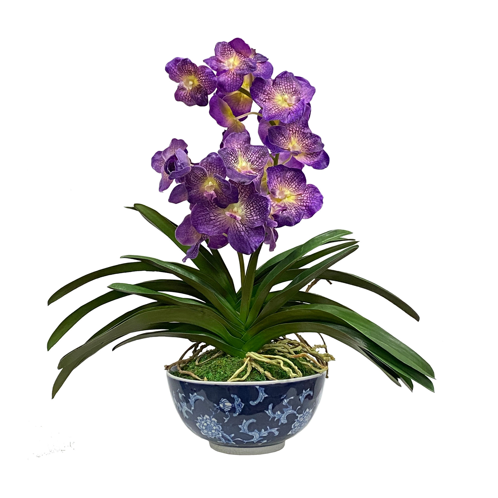 Winward Silks Faux Silk Orchid Arrangement in Pot Wayfair