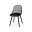 Weather - Chaise d'extérieur - Chaise Lily en polypropylène noir avec design élégant et base, 17,54 po, largeur de 21,2 po-1818046911