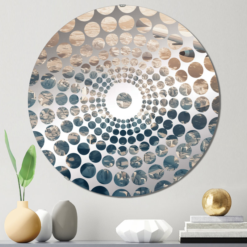 Bijoux - Miroir décoratif à cercles concentriques, 23,6 po x 23,6 po