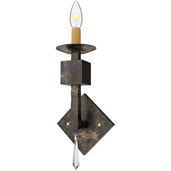 Ashore Lighting Aries Wrought Iron Candle Wall Light | Wayfair