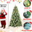 Arbre de Noël de 9 pi équipé de 700 lumières à DEL blanc chaud, 2518 pointes d'aiguille dure, 122 branches de pin et charnières et une structure à mise en forme rapide