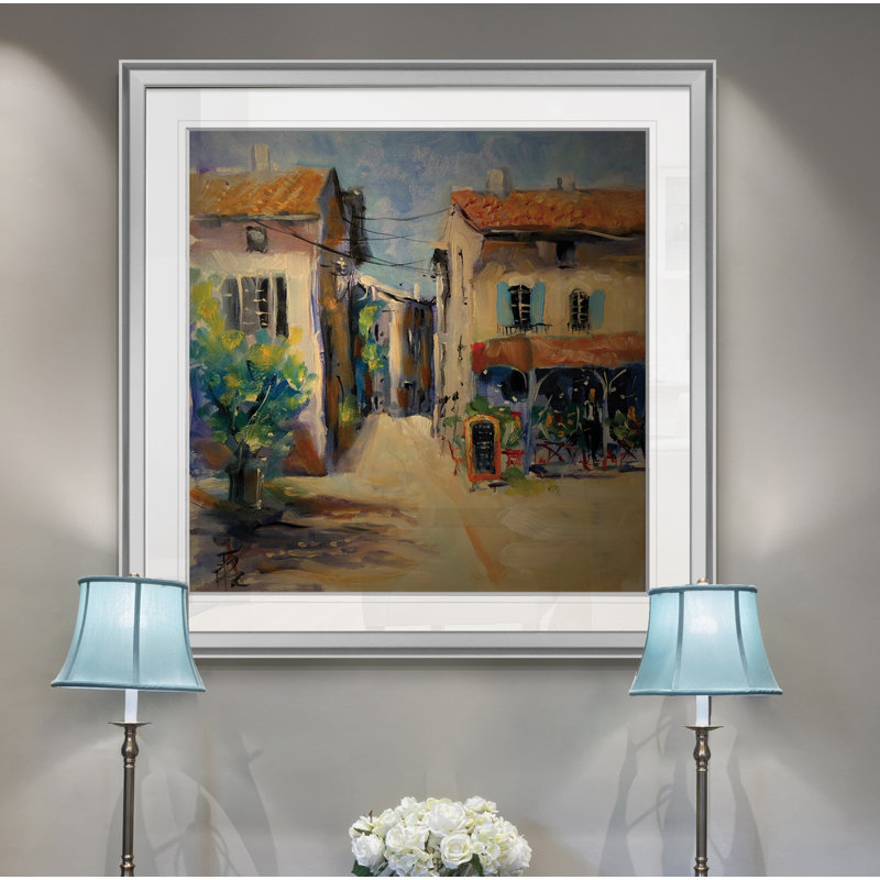 « france i », peinture, H 16 po x l 16 po x P 1,5 po, Encadrement argenté