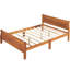 Lit plateforme double en bois avec tête de lit et lattes de bois-36266368-36266380