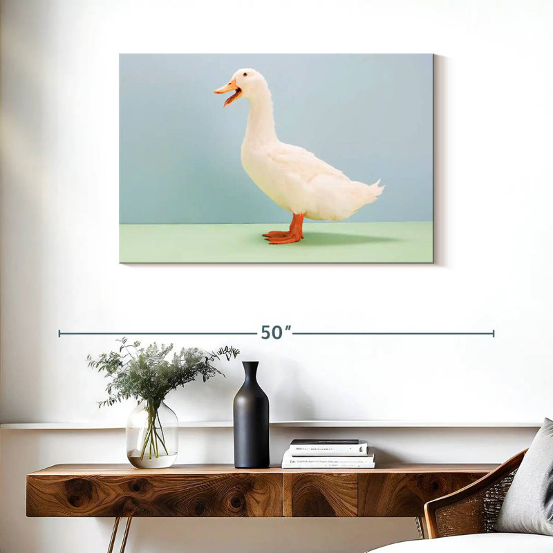 Canard blanc, H 24 po x l 36 po