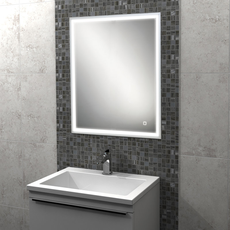 Vanquish W 700mm H Recessed Framed Medicine Cabinet Mirror Adjustable, 70cm H x 80cm W x 12.5cm D