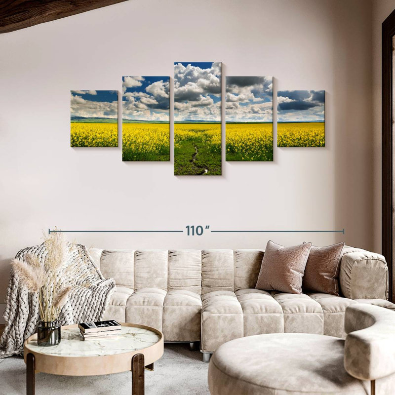 Clouds Over Fields, 42" H x 92" W