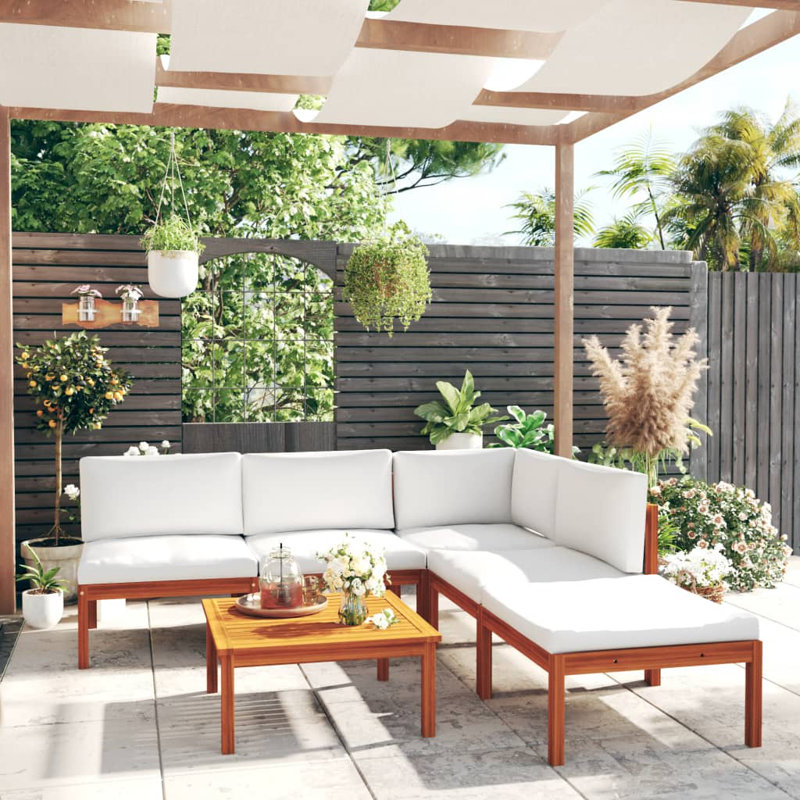 Ensemble de conversation modulaire avec coussins 6 pièces