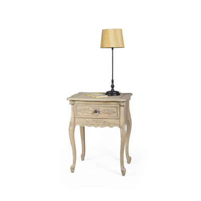 Artisans 50cm W Solid Wood Bedside Table