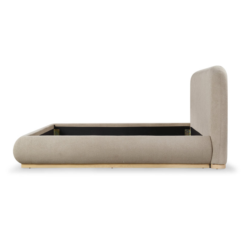 Jennabryanna Boucle Bed, Light Brown Boucle, Queen