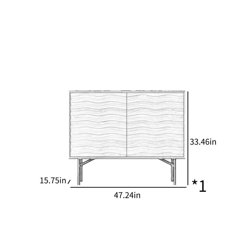 Minimalist Medieval Accent Cabinet