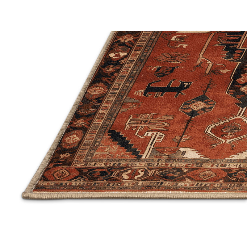 Tapis brun lavable à la machine, Tapis de couloir 2 pi x 4 pi
