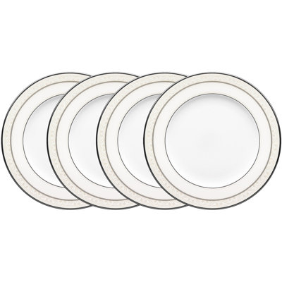 Noritake Montvale Platinum Set of 4 Bread & Butter/Appetizer Plates, 6-1/2"