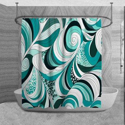 Rideau de douche à motif de zèbres Abstract