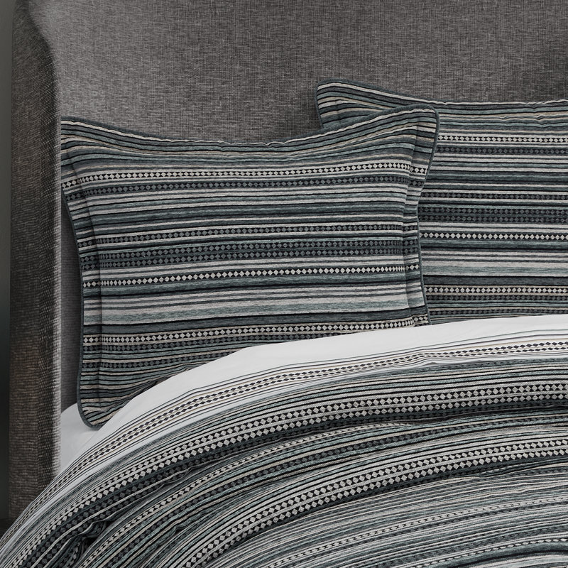Parallel Queen 4Pc. Comforter Set Slate, King Comforter + 2 King Shams