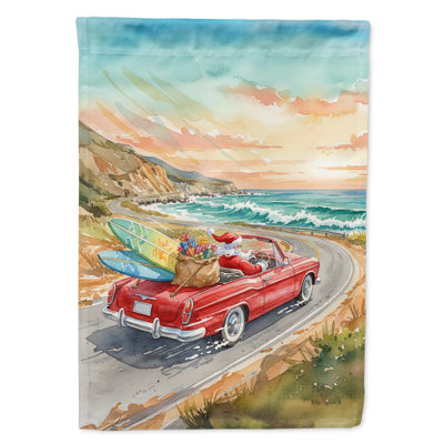 Santa Claus on Route 1 Christmas House Flag