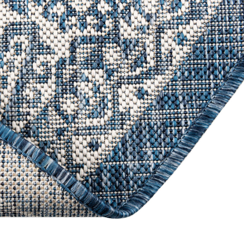 Tapis intérieur / extérieur brun Anariya, Rond 5 pi 3 po