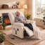 Fauteuil inclinable électrique, ajustement de 90 ° à 160 ° avec télécommande, beige-125024179