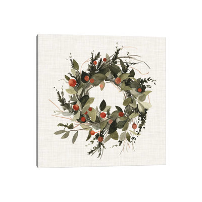 «Farmhouse Wreath II», reproduction d'art
