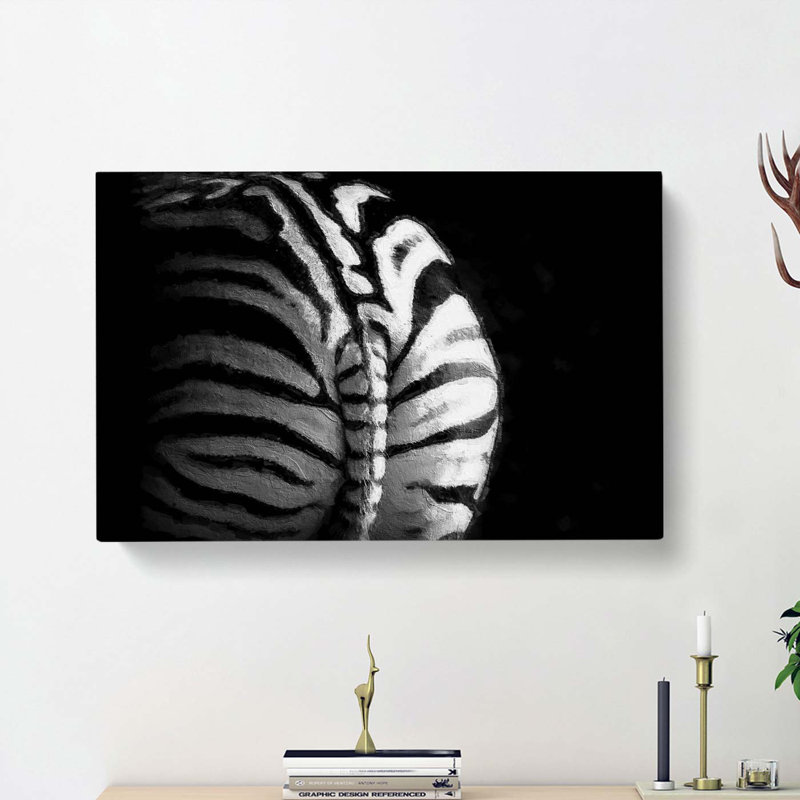 Rear Of A Zebra - Wrapped Canvas, 40cm H x 60cm W x 3cm D
