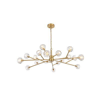Luminaire suspendu sphérique spoutnik 18 lumières Lavere