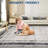 Washable Runner Rug Modern Border Soft Distressed Gray Minimalist Non Slip Hallway Stain Resistant Kitchen Contemporary Runner-1627949375