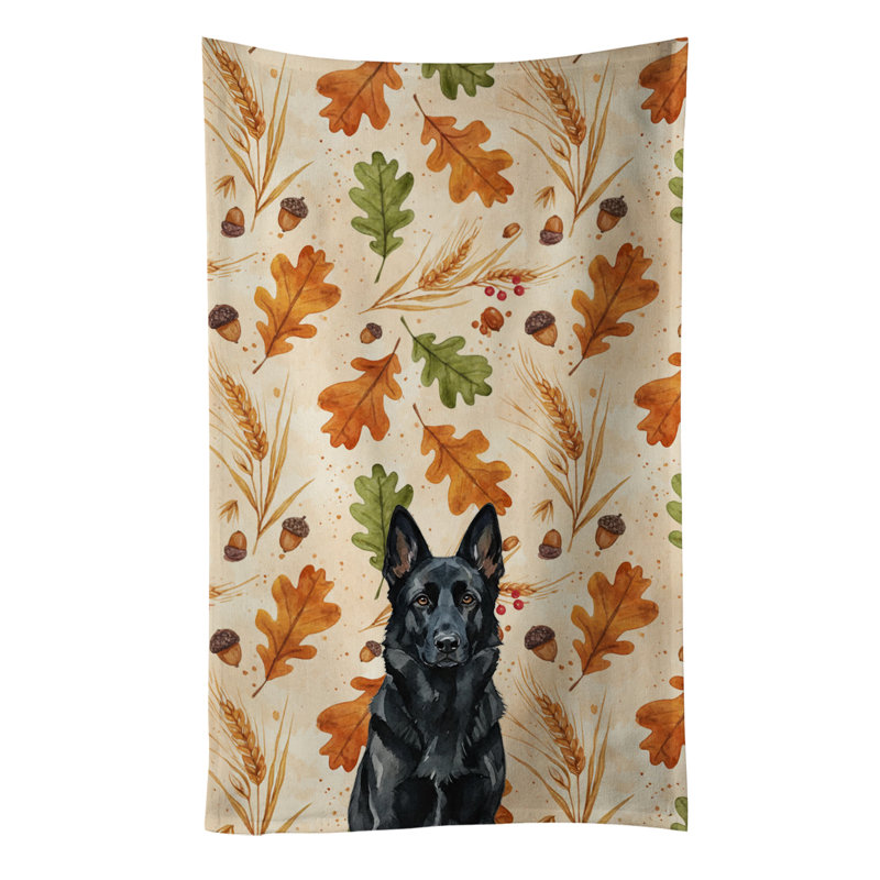 Serviette de cuisine noire berger allemand Heirloom, Black German Shepherd
