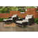 Sameko 4 - Person Patio Conversation Sets with Sunbrella® Cushions