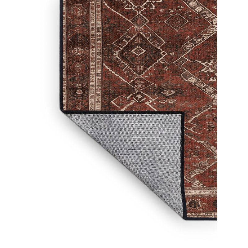Machine Washable Persian Brown Area Rug, Rectangle 2' x 3'