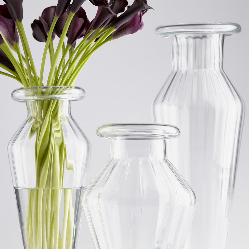 Rocco Glass Table Vase, 12.75" H x 9" W x 9" D