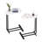 C Table End For Couch And Bedside, White Side With Metal Frame Slide, Functional Everyday Needs Tables, 2 +metal Slide Easily Better Utilization Of Space