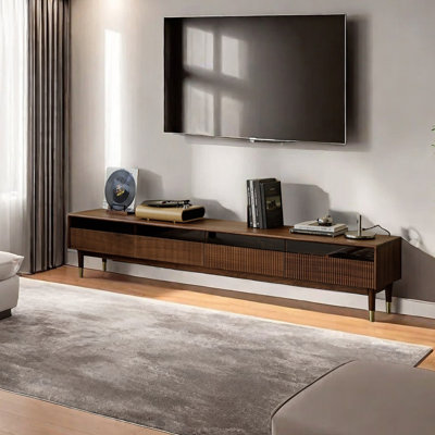 Elegant Black Walnut TV Stand