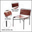 Ensemble de chaises rétro en cuir 2 pièces, design antique moderne avec pieds en métal pour plus de confort et de style-1522926029