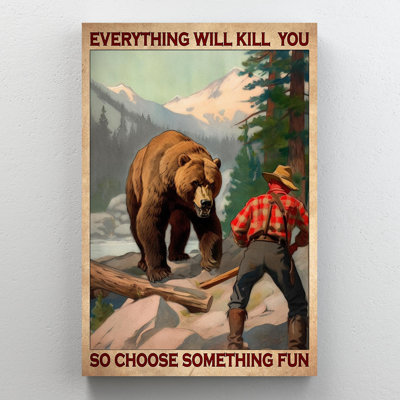 Impression sur toile, "Chasse à l'ours, choisissez quelque chose" - 1 pièce