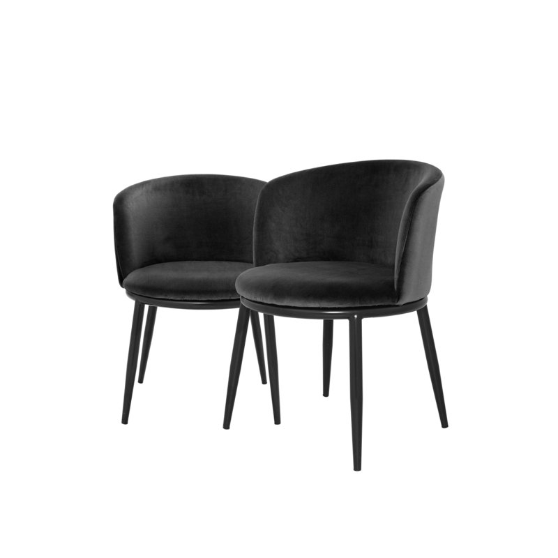 Filmore Upholstered Arm Chair, Black