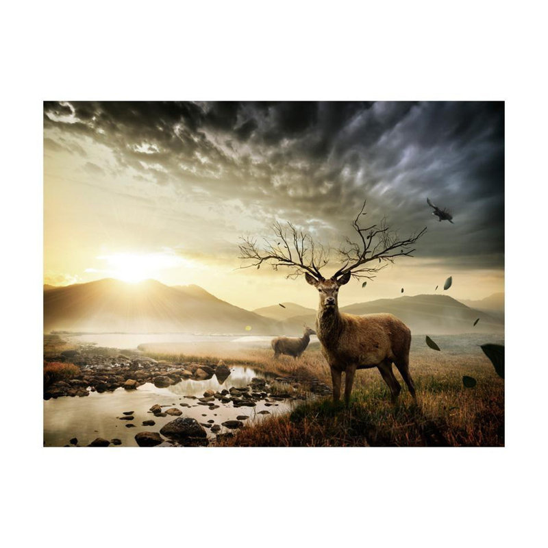 Murale Darhonda Deers par Mountain Stream, L 121 po x l 157 po
