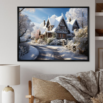 Winter Wintery Cottage IV, reproduction d'art sur toile