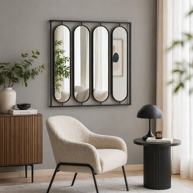 36"Large Four Oval Wall Mirror