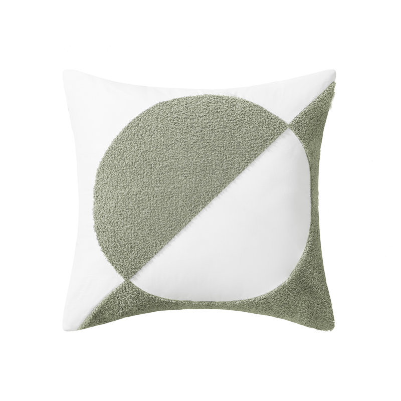 Ensemble d'édredon réversible en polyester blanc / vert 4 pièces Samson, Édredon double / grand + 2 taies décoratives San