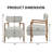25"Wide Boucle Upholstered Accent Armchair with Wood Arms-44398662
