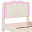Sleek Curved Design Upholstered Platform Bed-114346595-114346596