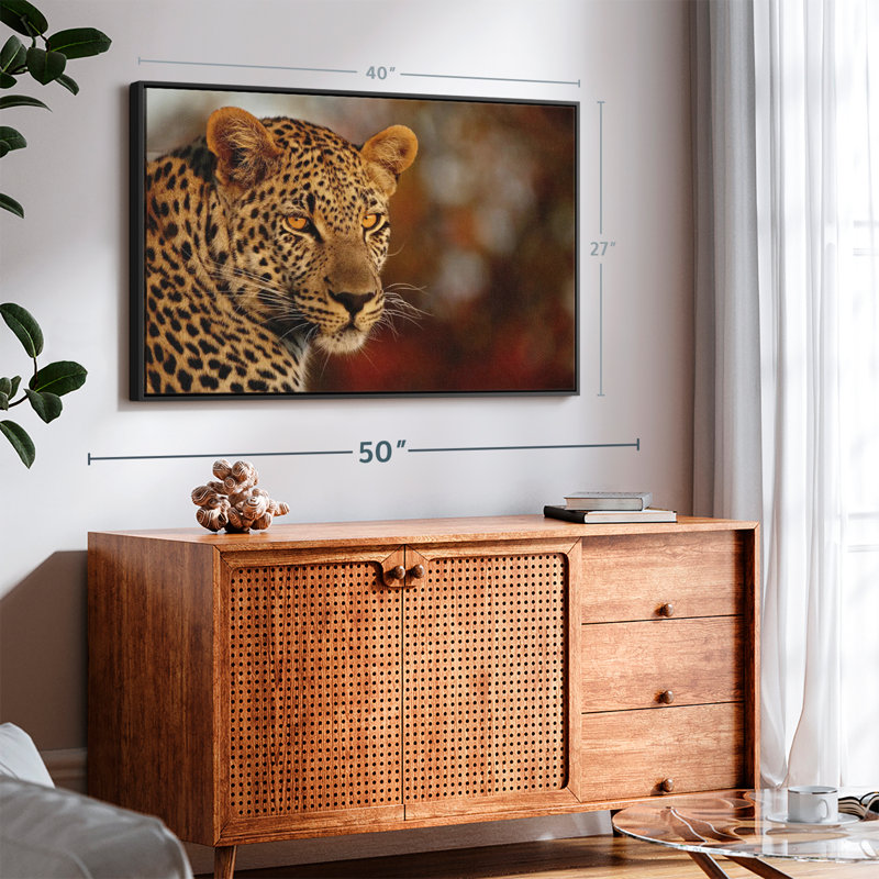 Animal "Impression sur toile de léopard", H 27 po x l 40 po