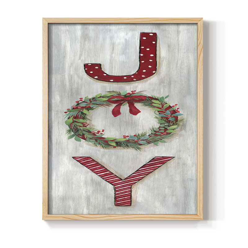 Joy Framed Print - Solid Wood, Natural, 11" H x 9" W
