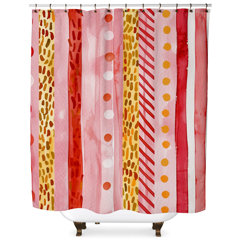 Alsfeld Abstract Shower Curtain, 84" H x 71" W