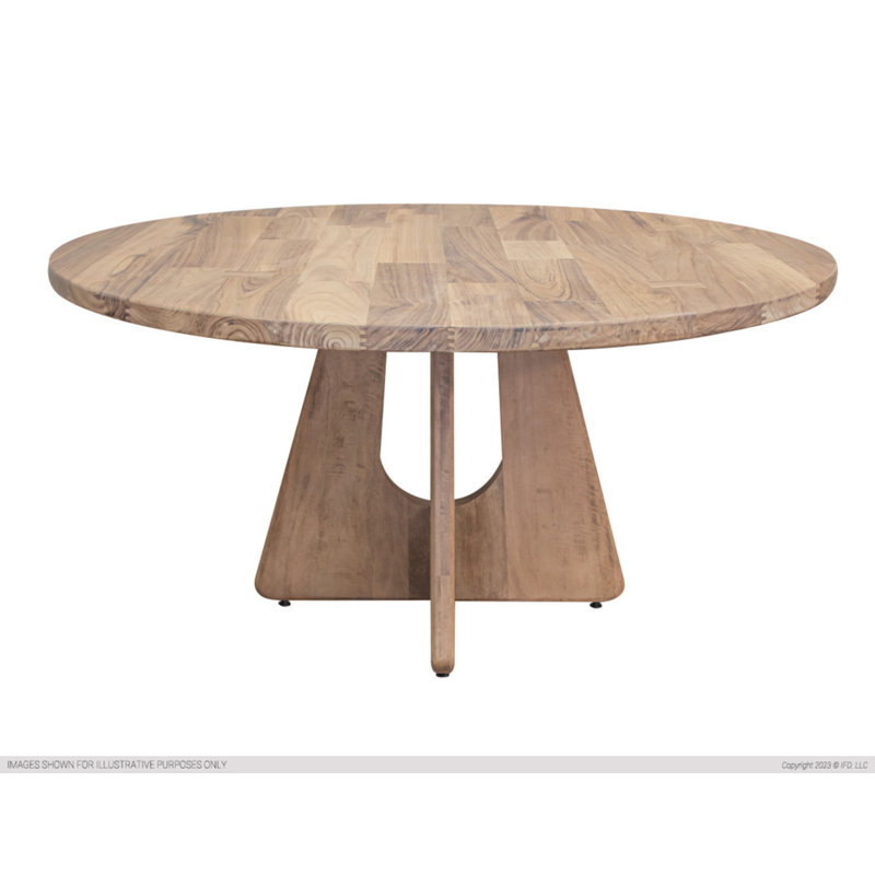 Evyonne Round Solid Wood Dining Table